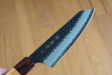 Load image into Gallery viewer, CA011 Japanese Wa-Rocking Santoku knife Black Aogami Super steel 160mm Sakai Takayuki