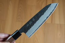 Load image into Gallery viewer, CH012 Japanese Wa-Santoku knife Zenpou - Aogami super steel black 170mm