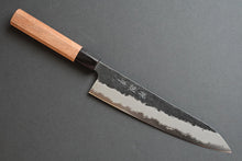 Load image into Gallery viewer, CH013 Japanese Wa-Gyuto knife Zenpou - Aogami super steel black 210mm