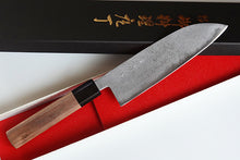 Load image into Gallery viewer, CK103 Japanese Santoku knife Tosa-Kajiya - Aogami#2 Damascus steel 170mm