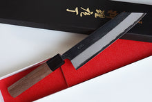 Load image into Gallery viewer, CM005 Japanese black Bunka knife Muneishi - Aogami#2 steel 170mm