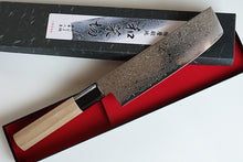 Load image into Gallery viewer, CM203 Japanese Wa Nakiri knife Misuzu - AUS10 Damascus steel 165mm