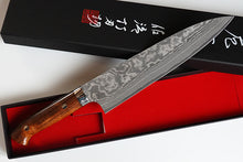 Load image into Gallery viewer, CS203 Japanese Gyuto knife Saji - VG10 Black Damascus steel 210mm
