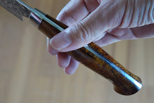 Load image into Gallery viewer, CS210 Japanese Santoku knife Saji - R2 Damascus steel 180mm(Iron wood handle)