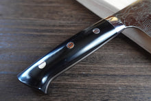 Load image into Gallery viewer, CS211 Japanese Santoku knife Saji - Diamond finish R2 Damascus 180mm