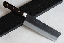 Load image into Gallery viewer, Japanese black nakiri knife Aogami super steel by Zenpou brand
