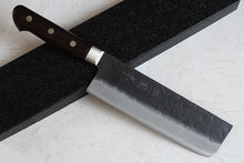 Load image into Gallery viewer, Japanese black nakiri knife Aogami super steel by Zenpou brand