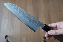 Load image into Gallery viewer, CH014 Japanese Wa-Santoku knife Zenpou - Aogami super steel Hammered 165mm