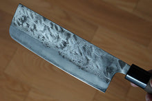Load image into Gallery viewer, CK001 Japanese Nakiri knife Sanjo Kawamura - Shirogami#1 steel 165mm