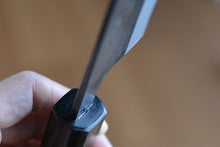 Load image into Gallery viewer, CM003 Japanese black Santoku knife Muneishi - Aogami#2 steel 170mm