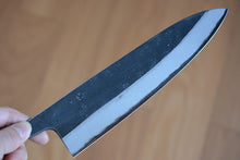 Load image into Gallery viewer, CM002 Japanese black Gyuto knife Muneishi - Aogami#2 steel 210mm without handle
