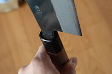 Load image into Gallery viewer, CM004 Japanese black Nakiri knife Muneishi - Aogami#2 steel 165mm