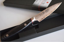 Load image into Gallery viewer, CS105 Japanese Petty Paring knife Sekikanetsugu-Saiun - VG10 Damascus steel 90mm