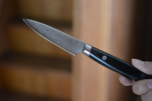 Load image into Gallery viewer, CS105 Japanese Petty Paring knife Sekikanetsugu-Saiun - VG10 Damascus steel 90mm
