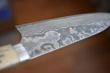 Load image into Gallery viewer, CS201 Japanese Santoku knife Saji - VG10 Black Damascus steel 180mm