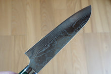 Load image into Gallery viewer, CS208 Japanese Santoku knife Saji - VG10 Damascus steel 180mm Green Handle