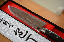 Load image into Gallery viewer, CY201 Japanese Santoku knife Zenpou - VG10 Damascus steel 170mm
