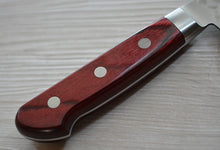 Load image into Gallery viewer, CH010 Japanese Nakiri knife Zenpou - Aogami super steel Hammered 165mm (Red(burgundy) handle)
