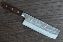 Load image into Gallery viewer, CH010 Japanese Nakiri knife Zenpou - Aogami super steel Hammered 165mm
