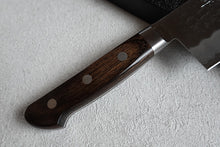 Load image into Gallery viewer, CH005 Japanese Gyuto knife Zenpou - Aogami super steel Hammered 210mm(Brown handle))
