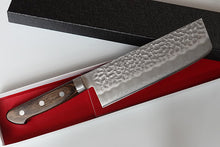 Load image into Gallery viewer, CH010 Japanese Nakiri knife Zenpou - Aogami super steel Hammered 165mm
