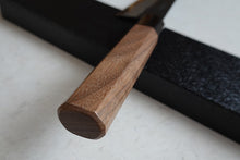 Load image into Gallery viewer, CH012 Japanese Wa-Santoku knife Zenpou - Aogami super steel black 170mm

