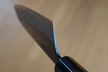 Load image into Gallery viewer, CM003 Japanese black Santoku knife Muneishi - Aogami#2 steel 170mm
