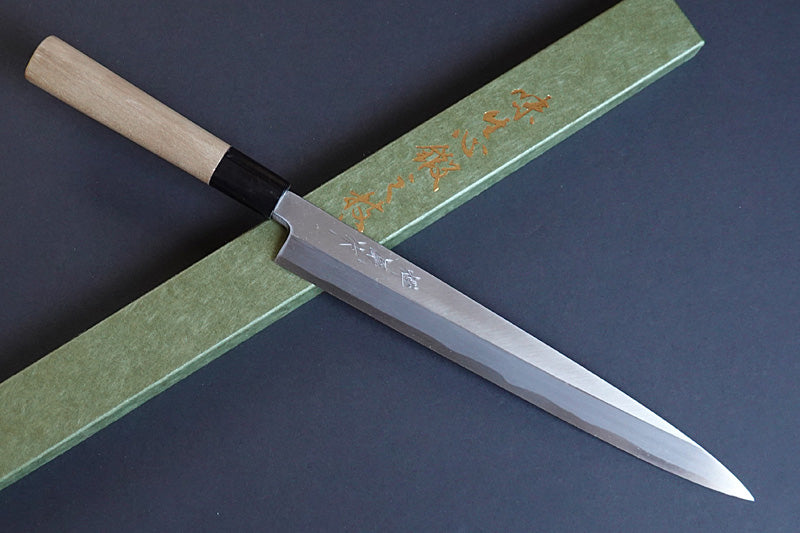 CM103 Japanese Yanagiba knife Zenpou - Shirogami carbon steel