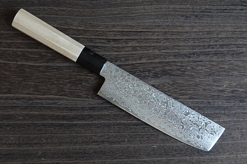 CM203 Japanese Wa Nakiri knife Misuzu - AUS10 Damascus steel 165mm