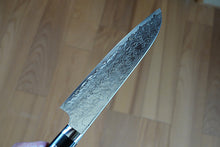 Load image into Gallery viewer, CS211 Japanese Santoku knife Saji - Diamond finish R2 Damascus 180mm
