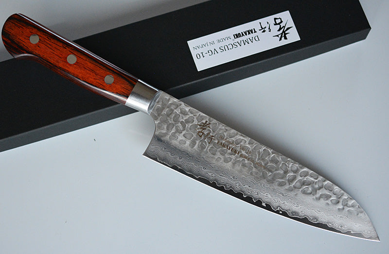 Japanese santoku knife VG10 damascus steel by Sakai Takayuki brand