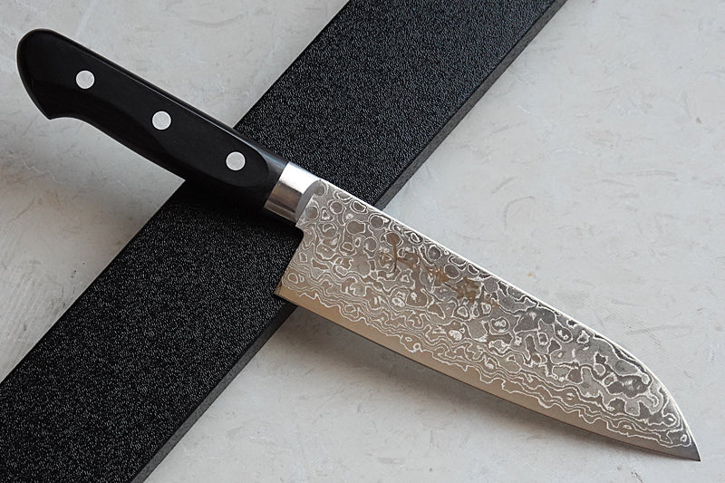 Japanese santoku knife AUS10 damascus steel by Sakai Takayuki brand