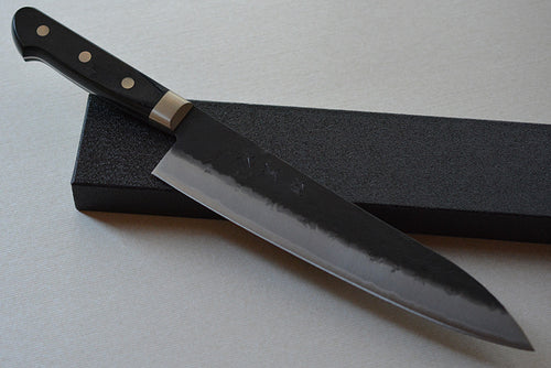 Japanese black gyuto chef knife Aogami super steel by Zenpou brand