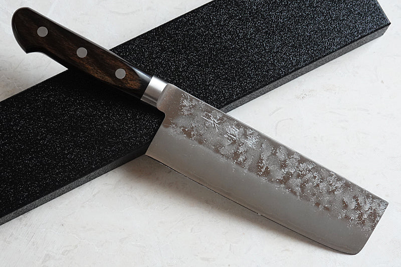 Japanese nakiri knife gingami3 steel by Zenpou brand