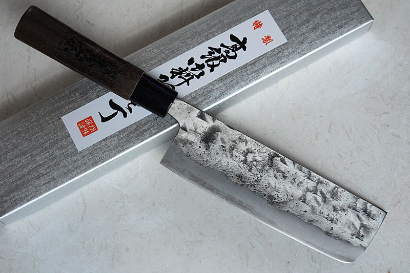 Japanese nakiri knife shirogami1 steel by Kawamura brand