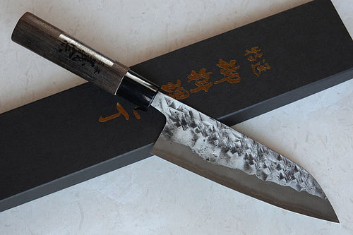 Japanese santoku knife shirogami1 steel by Kawamura brand