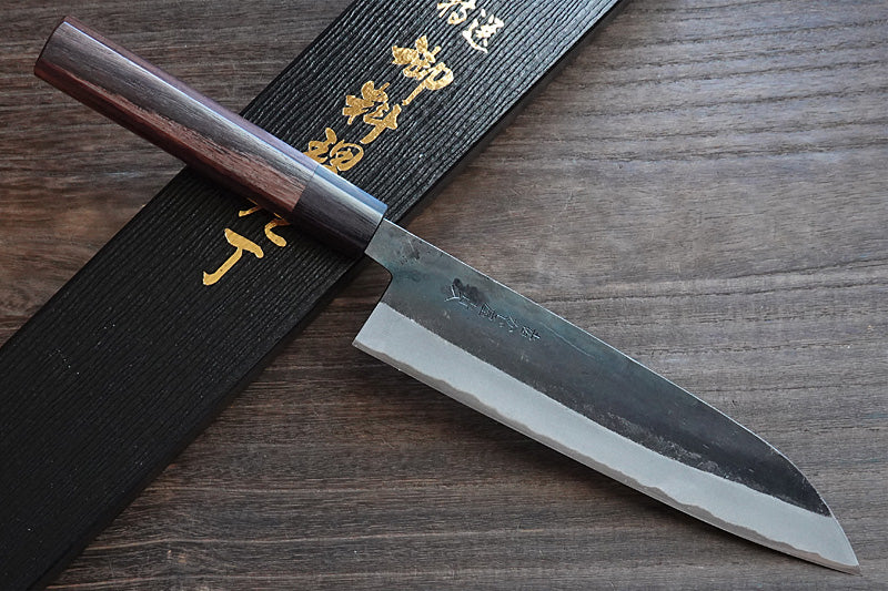Japanese kurouchi gyuto knife Aogami2 steel by Tosa-kajiya brand