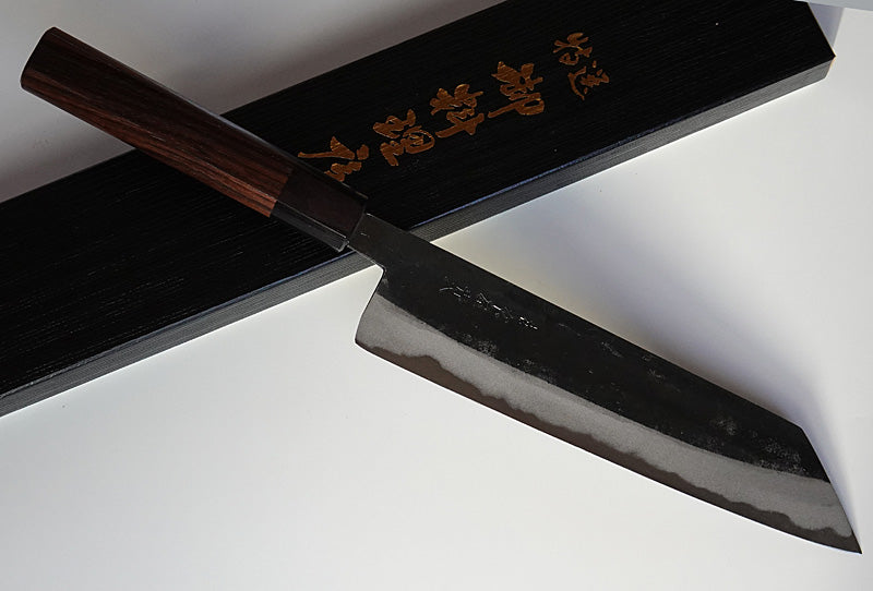 Japanese kurouchi kiritsuke gyuto knife Aogami2 steel by Tosa-kajiya brand