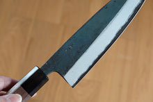 Load image into Gallery viewer, CM003 Japanese black Santoku knife Muneishi - Aogami#2 steel 170mm
