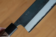 Load image into Gallery viewer, CM004 Japanese black Nakiri knife Muneishi - Aogami#2 steel 165mm
