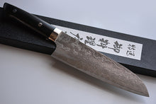 Load image into Gallery viewer, Japanese Santoku Knife VG10 Damascus steel Saji Brand with Micarta handle
