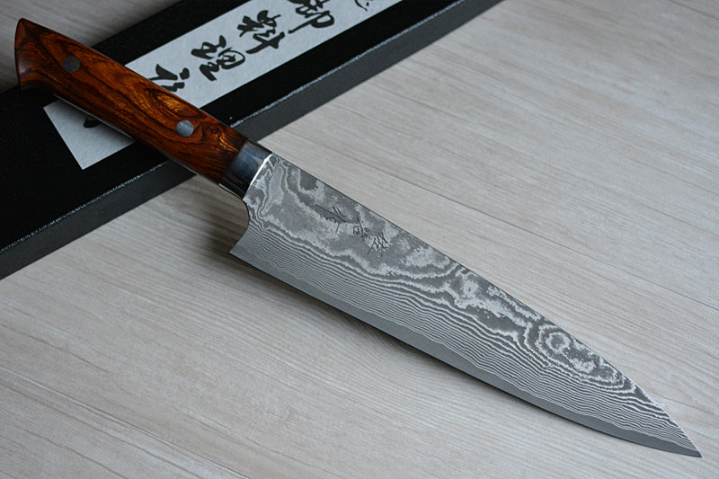 CS203 Japanese Gyuto knife Saji - VG10 Black Damascus steel 210mm
