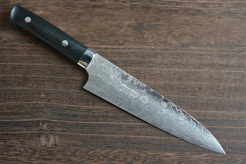Japanese Gyuto Knife VG10 Damascus steel Saji Brand Micarta handle