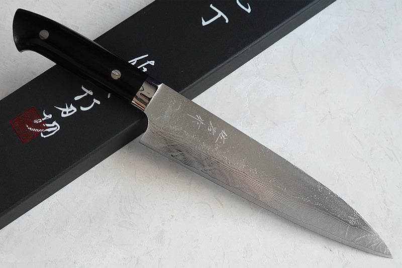 Japanese Gyuto Knife 21cm VG10 Damascus steel Saji Brand Micarta handle