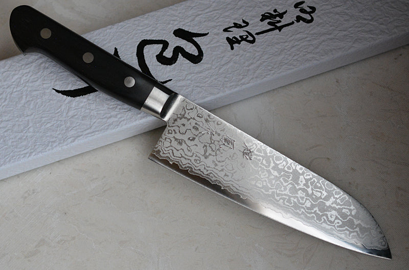 CY201 Japanese Santoku knife Zenpou - VG10 Damascus steel 170mm