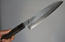 Load image into Gallery viewer, CY208 Japanese Wa-Santoku knife Zenpou - Sandvik Damascus steel 185mm
