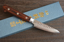Load image into Gallery viewer, CY213 Japanese Petty Paring knife Zenpou - VG10 Damascus steel 80mm
