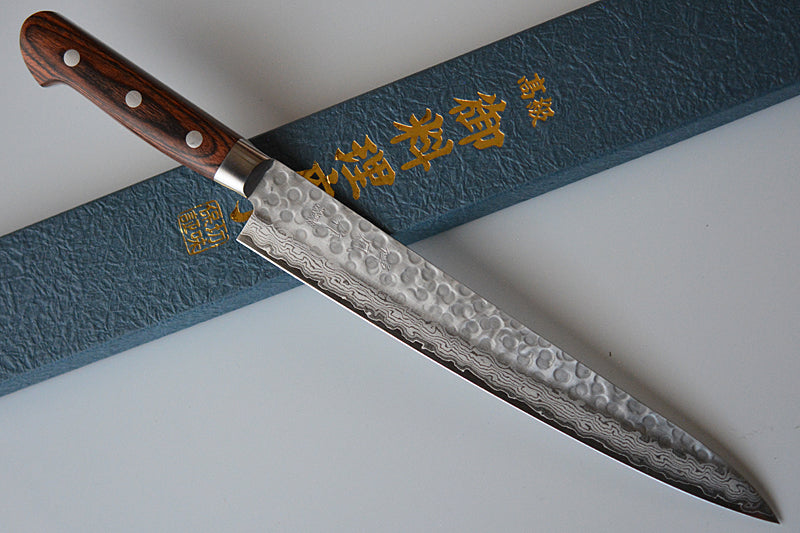 CY214 Japanese Sujihiki knife Zenpou - VG10 Damascus steel 245mm