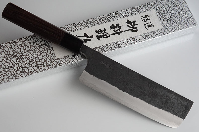 Japanese Black Nakiri Knife Aogami super steel Yamamoto Brand